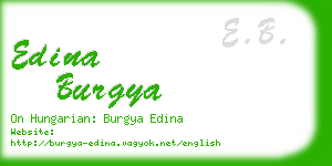 edina burgya business card